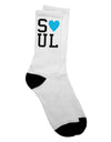 Soulful Blue Adult Crew Socks with Matching Soulmate Design - Presented by TooLoud-Socks-TooLoud-White-Ladies-4-6-Davson Sales