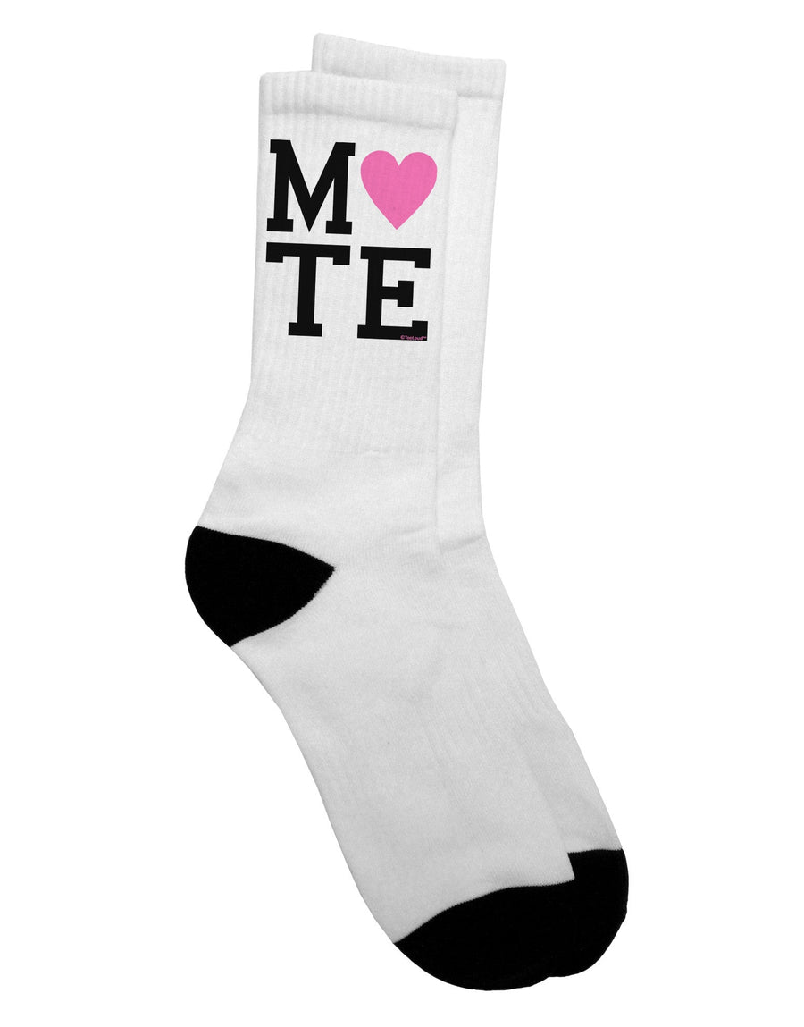 Soulmate Design Matching Crew Socks in Pink for Adults - by TooLoud-Socks-TooLoud-White-Ladies-4-6-Davson Sales