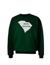 South Carolina - United States Shape Adult Dark Sweatshirt by TooLoud-Sweatshirts-TooLoud-Deep-Forest-Green-Small-Davson Sales