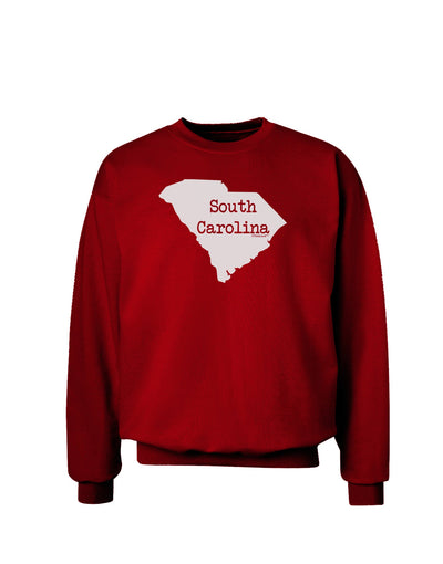 South Carolina - United States Shape Adult Dark Sweatshirt by TooLoud-Sweatshirts-TooLoud-Deep-Red-Small-Davson Sales