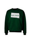 South Dakota - United States Shape Adult Dark Sweatshirt by TooLoud-Sweatshirts-TooLoud-Deep-Forest-Green-Small-Davson Sales