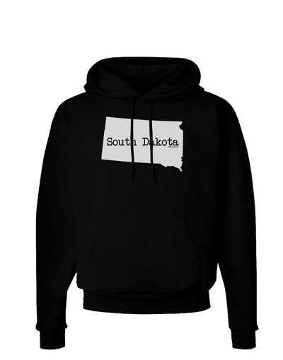 South Dakota - United States Shape Dark Hoodie Sweatshirt by TooLoud-Hoodie-TooLoud-Black-Small-Davson Sales