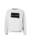 South Dakota - United States Shape Sweatshirt by TooLoud-Sweatshirts-TooLoud-White-Small-Davson Sales