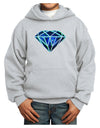 Space Diamond Youth Hoodie Pullover Sweatshirt-Youth Hoodie-TooLoud-Ash-XS-Davson Sales