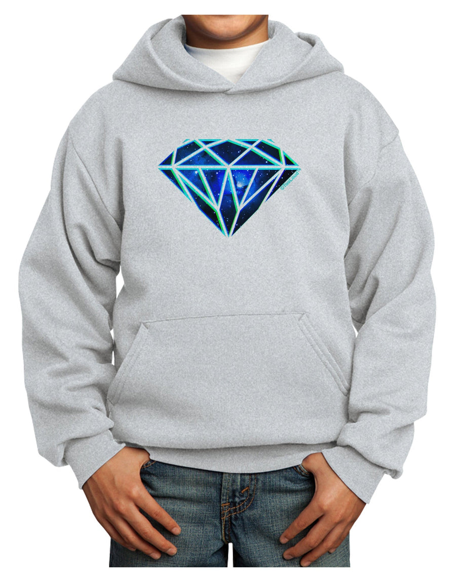 Space Diamond Youth Hoodie Pullover Sweatshirt-Youth Hoodie-TooLoud-White-XS-Davson Sales