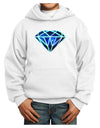 Space Diamond Youth Hoodie Pullover Sweatshirt-Youth Hoodie-TooLoud-White-XS-Davson Sales