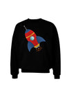 Space Rocket Ship and Stars Adult Dark Sweatshirt by TooLoud-Sweatshirts-TooLoud-Black-Small-Davson Sales