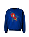 Space Rocket Ship and Stars Adult Dark Sweatshirt by TooLoud-Sweatshirts-TooLoud-Deep-Royal-Blue-Small-Davson Sales