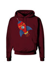 Space Rocket Ship and Stars Dark Hoodie Sweatshirt by TooLoud-Hoodie-TooLoud-Maroon-Small-Davson Sales