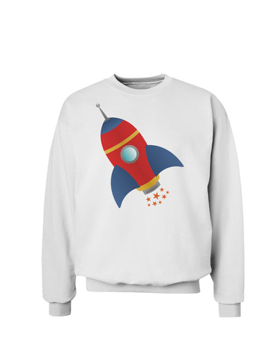 Space Rocket Ship and Stars Sweatshirt by TooLoud-Sweatshirts-TooLoud-White-Small-Davson Sales