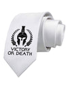 Spartan Victory Or Death Printed White Necktie