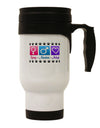 Spay Neuter Adopt Stainless Steel 14oz Travel Mug-Travel Mugs-TooLoud-White-Davson Sales