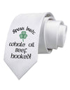 Speak Irish - Whale Oil Beef Hooked Printed White Necktie