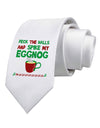 Spike My Eggnog Printed White Necktie