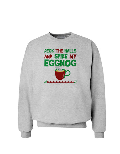 Spike My Eggnog Sweatshirt-Sweatshirts-TooLoud-AshGray-Small-Davson Sales