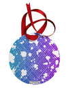 Splatter AOP - Blue Purple Circular Metal Ornament All Over Print-Ornament-TooLoud-White-Davson Sales