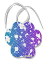 Splatter AOP - Blue Purple Paw Print Shaped Ornament All Over Print-Ornament-TooLoud-White-Davson Sales