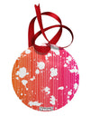 Splatter AOP - Orange Pink Circular Metal Ornament All Over Print-Ornament-TooLoud-White-Davson Sales