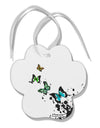 Splatter Butterflies AOP Paw Print Shaped Ornament All Over Print-Ornament-TooLoud-White-Davson Sales