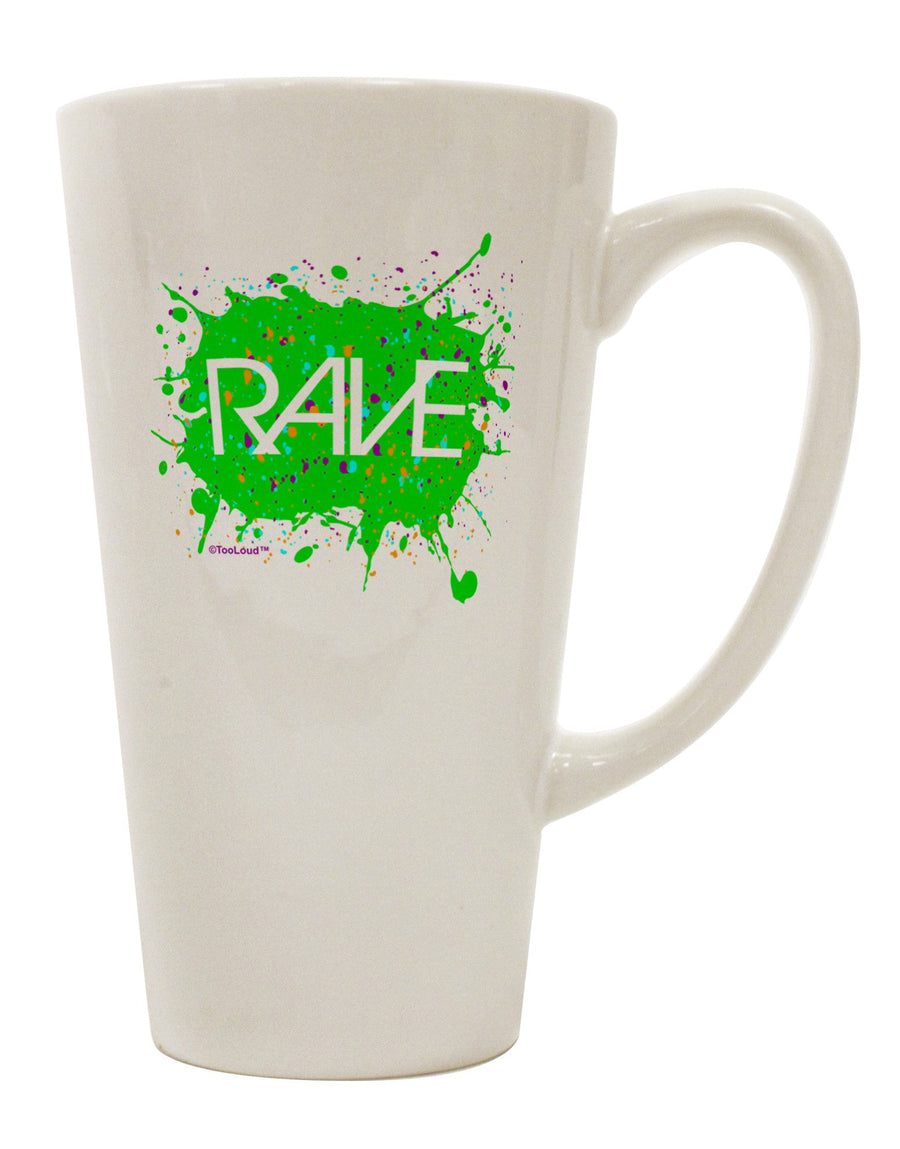 Splatter Green Conical Latte Coffee Mug - Expertly Crafted Drinkware TooLoud-Conical Latte Mug-TooLoud-White-Davson Sales