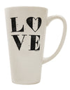 Splatter Love 16 OZ Conical Latte Coffee Mug - Expert Drinkware TooLoud-Conical Latte Mug-TooLoud-White-Davson Sales