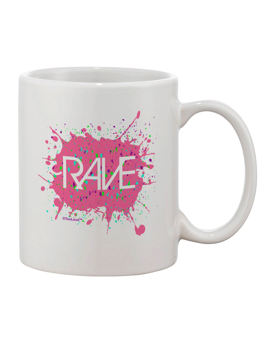 Splatter Pink Printed 11 oz Coffee Mug - Perfect for Rave Enthusiasts TooLoud-11 OZ Coffee Mug-TooLoud-White-Davson Sales