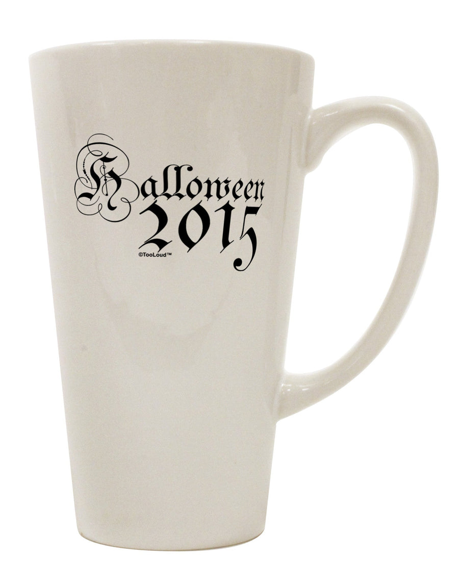 Spooktacular Halloween Script Text 16 Ounce Conical Latte Coffee Mug - TooLoud-Conical Latte Mug-TooLoud-White-Davson Sales