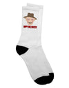 Spooky Face Adorned with a Hat - Festive Halloween Crew Socks for Adults - TooLoud-Socks-TooLoud-White-Ladies-4-6-Davson Sales