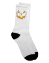 Spooky Illuminated Jack O Lantern Pumpkin Crew Socks for Adults - TooLoud-Socks-TooLoud-White-Ladies-4-6-Davson Sales