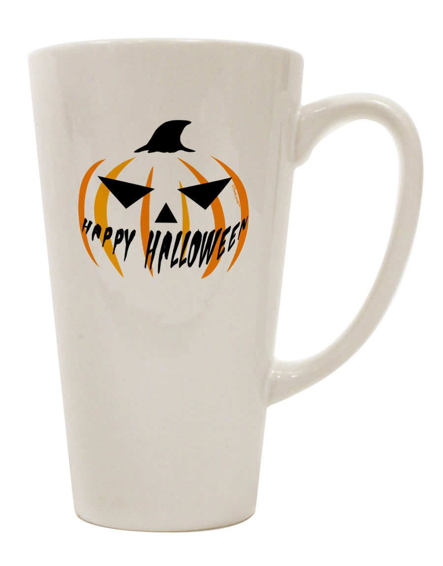 Spooky Jack 16 Ounce Conical Latte Coffee Mug - TooLoud-Conical Latte Mug-TooLoud-White-Davson Sales