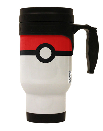Sporty Red and White Circle Stainless Steel 14oz Travel Mug All Over Print