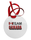 Sporty Team Canada Circular Metal Ornament-Ornament-TooLoud-White-Davson Sales