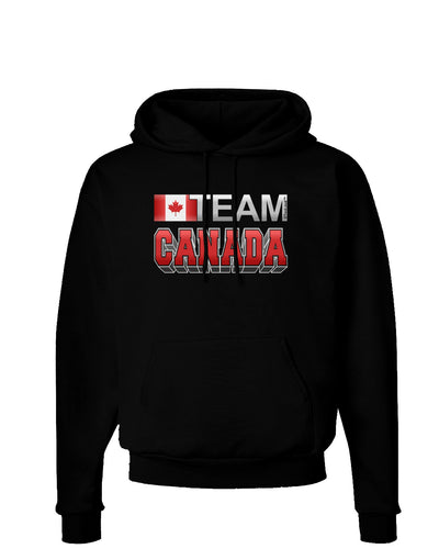 Sporty Team Canada Dark Hoodie Sweatshirt-Hoodie-TooLoud-Black-Small-Davson Sales