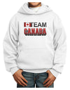 Sporty Team Canada Youth Hoodie Pullover Sweatshirt-Youth Hoodie-TooLoud-White-XS-Davson Sales