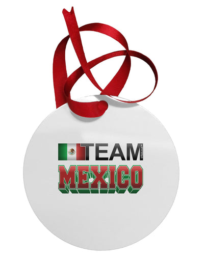 Sporty Team Mexico Circular Metal Ornament-Ornament-TooLoud-White-Davson Sales