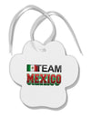 Sporty Team Mexico Paw Print Shaped Ornament-Ornament-TooLoud-White-Davson Sales