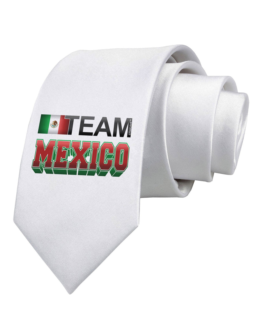 Sporty Team Mexico Printed White Necktie