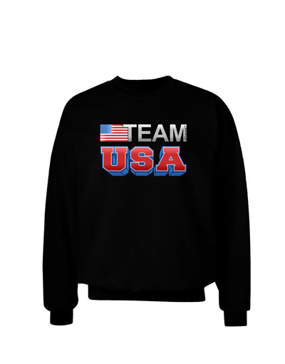 Sporty Team USA Adult Dark Sweatshirt-Sweatshirts-TooLoud-Black-Small-Davson Sales