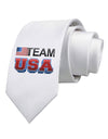 Sporty Team USA Printed White Necktie