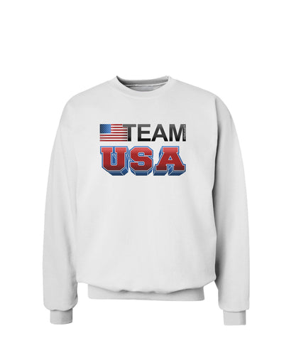 Sporty Team USA Sweatshirt-Sweatshirts-TooLoud-White-Small-Davson Sales