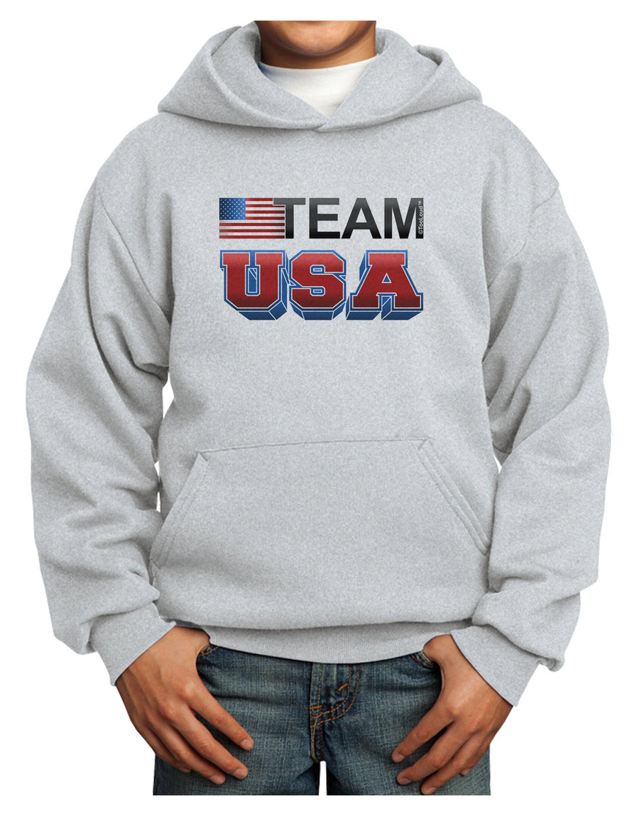 Sporty Team USA Youth Hoodie Pullover Sweatshirt-Youth Hoodie-TooLoud-White-XS-Davson Sales