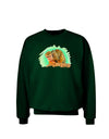 Squirrel Monkey Watercolor Adult Dark Sweatshirt-Sweatshirts-TooLoud-Deep-Forest-Green-Small-Davson Sales