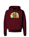 Squirrel Monkey Watercolor Dark Hoodie Sweatshirt-Hoodie-TooLoud-Maroon-Small-Davson Sales