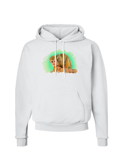 Squirrel Monkey Watercolor Hoodie Sweatshirt-Hoodie-TooLoud-White-Small-Davson Sales