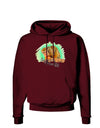 Squirrel Monkey Watercolor Text Dark Hoodie Sweatshirt-Hoodie-TooLoud-Maroon-Small-Davson Sales