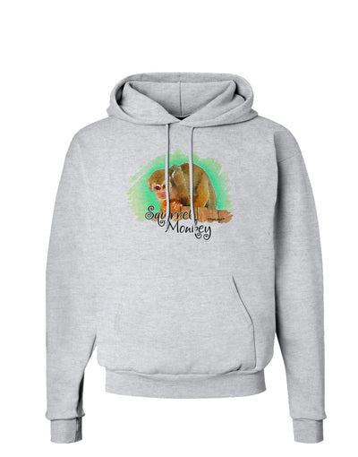 Squirrel Monkey Watercolor Text Hoodie Sweatshirt-Hoodie-TooLoud-AshGray-Small-Davson Sales