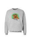 Squirrel Monkey Watercolor Text Sweatshirt-Sweatshirts-TooLoud-AshGray-Small-Davson Sales