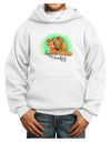 Squirrel Monkey Watercolor Text Youth Hoodie Pullover Sweatshirt-Youth Hoodie-TooLoud-White-XS-Davson Sales