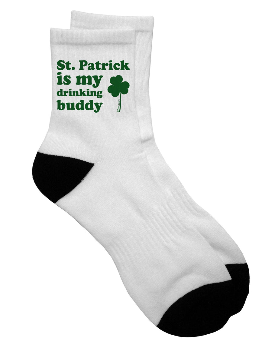 St Patrick's Day Adult Short Socks - - Perfect Companion for Celebratory Drinks - TooLoud-Socks-TooLoud-White-Ladies-4-6-Davson Sales