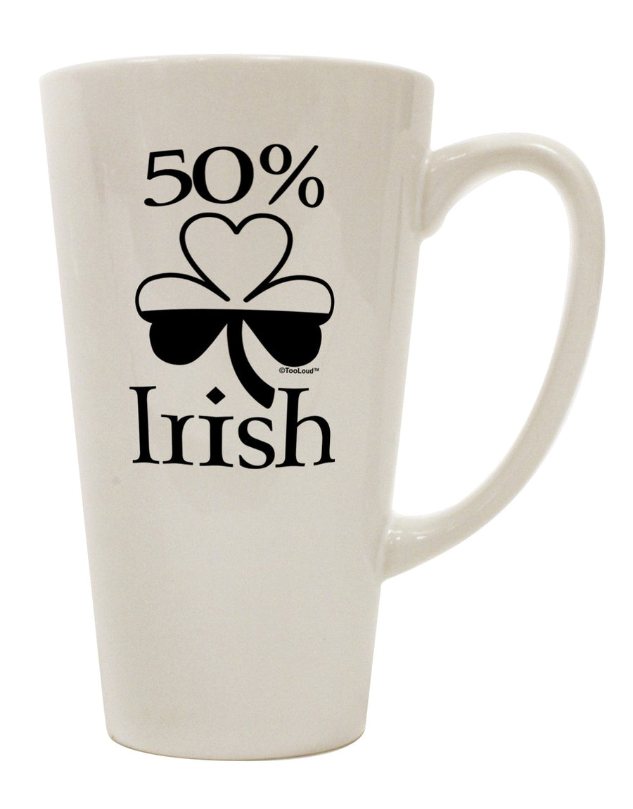 St Patrick's Day Conical Latte Coffee Mug - Expertly Crafted for Irish Enthusiasts by TooLoud-Conical Latte Mug-TooLoud-White-Davson Sales